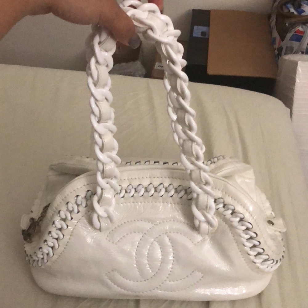 Authentic White Chanel handbag